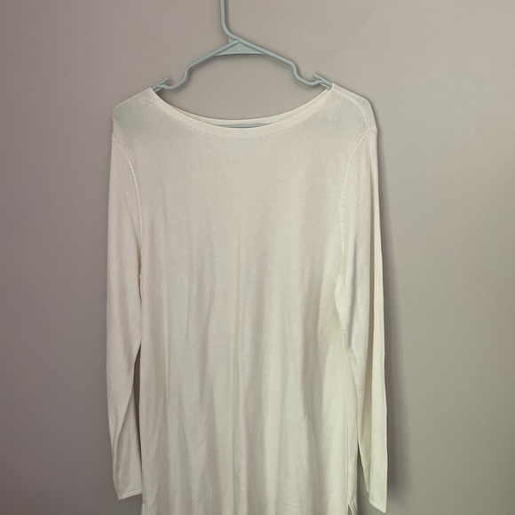 J. Jill White Long Sleeve Light Sweater - Picture 1 of 7